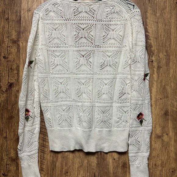 Sundance Cream Floral Knit Cardigan - Picture 4 of 4